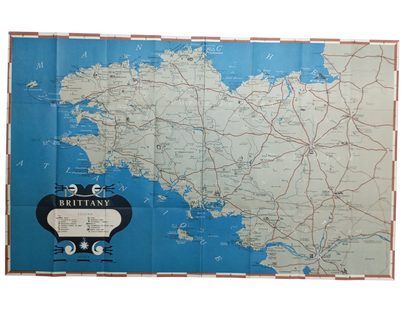 Carte illustrée de la Bretagne ca. 1950