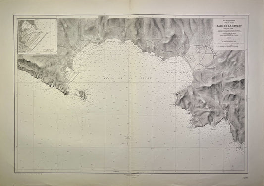 Carte marine ancienne Baie la Ciotat