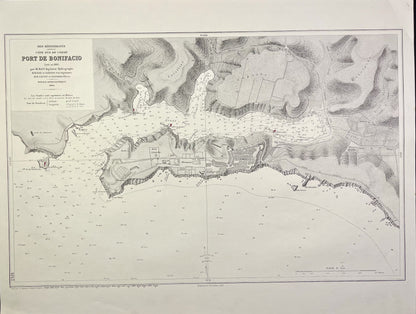 Carte marine ancienne Bonifacio
