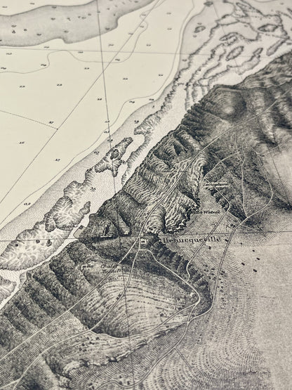 Carte marine ancienne Calvados Trouville