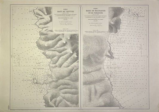 Carte marine ancienne Centuri Macinaggio Tamarone