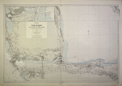 Carte marine ancienne Etang Berre