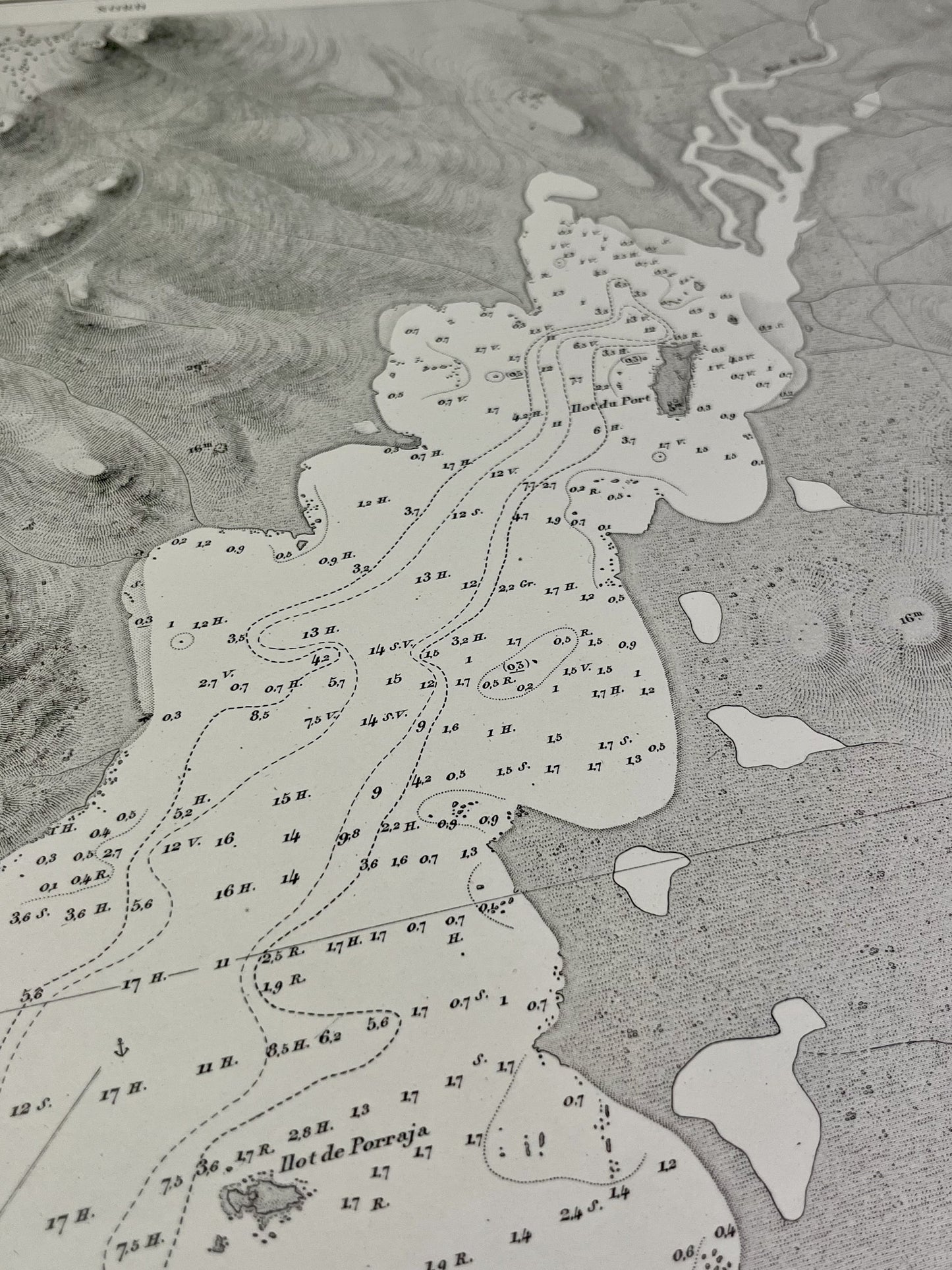 Carte marine ancienne Figari Corse