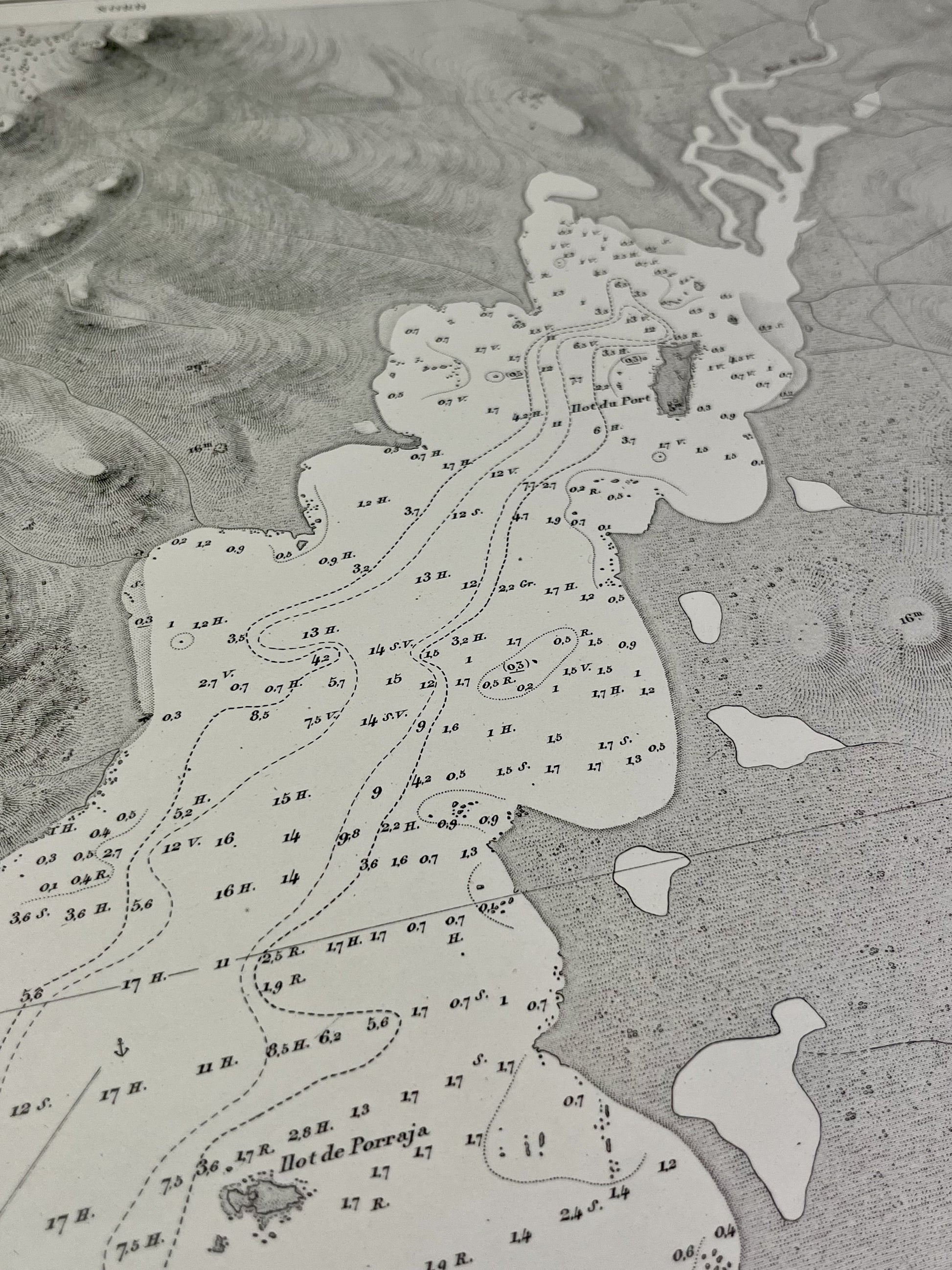 Carte marine ancienne Figari Corse
