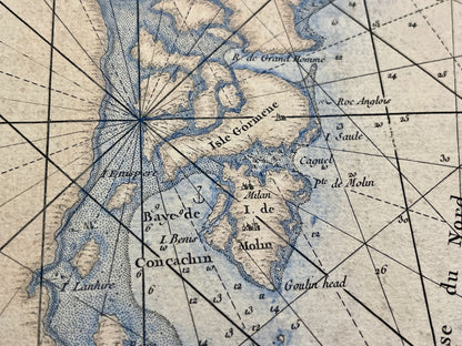 Carte marine ancienne Galway Irlande