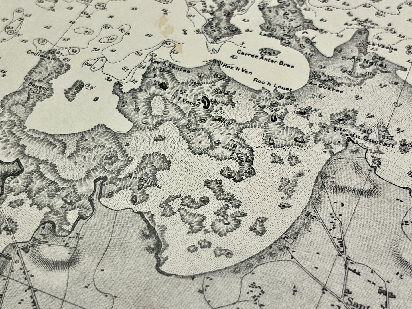 Carte marine ancienne Ile Batz Roscoff