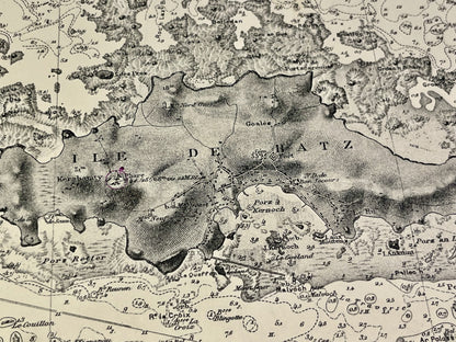 Carte marine ancienne Ile de Batz