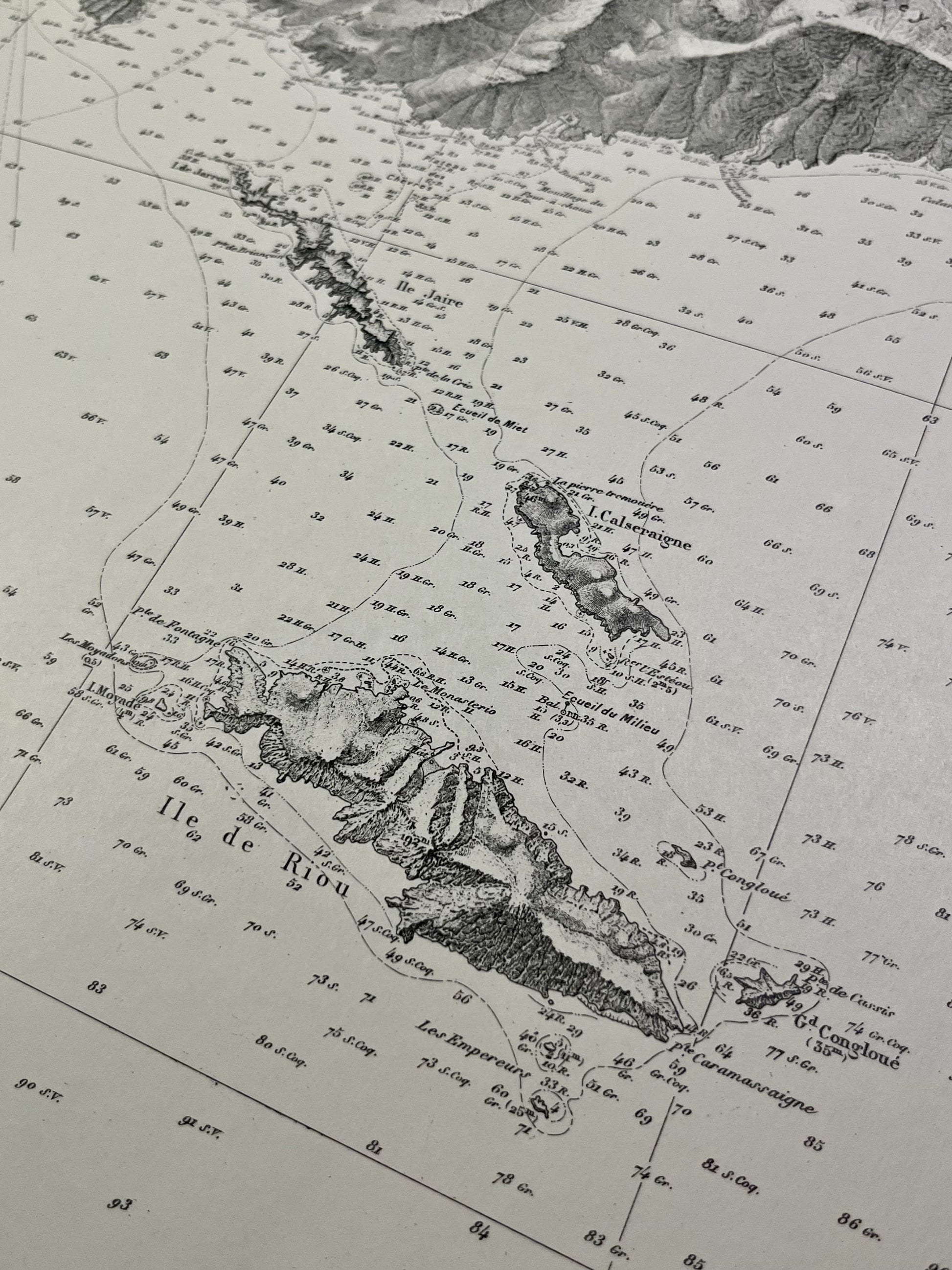 Carte marine ancienne Ile de Riou