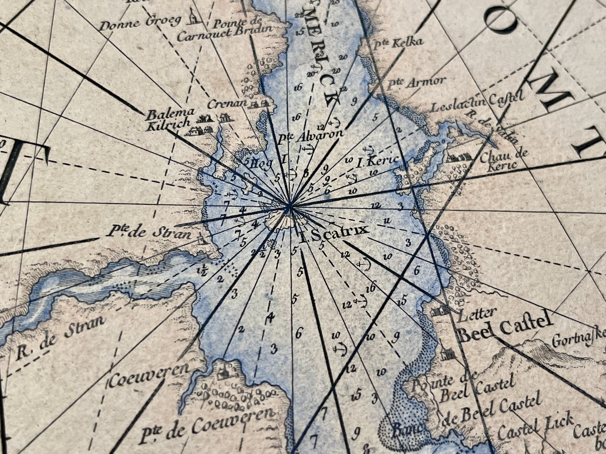 Carte marine ancienne Irlande