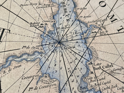 Carte marine ancienne Irlande