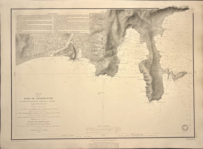 Carte marine ancienne Nice