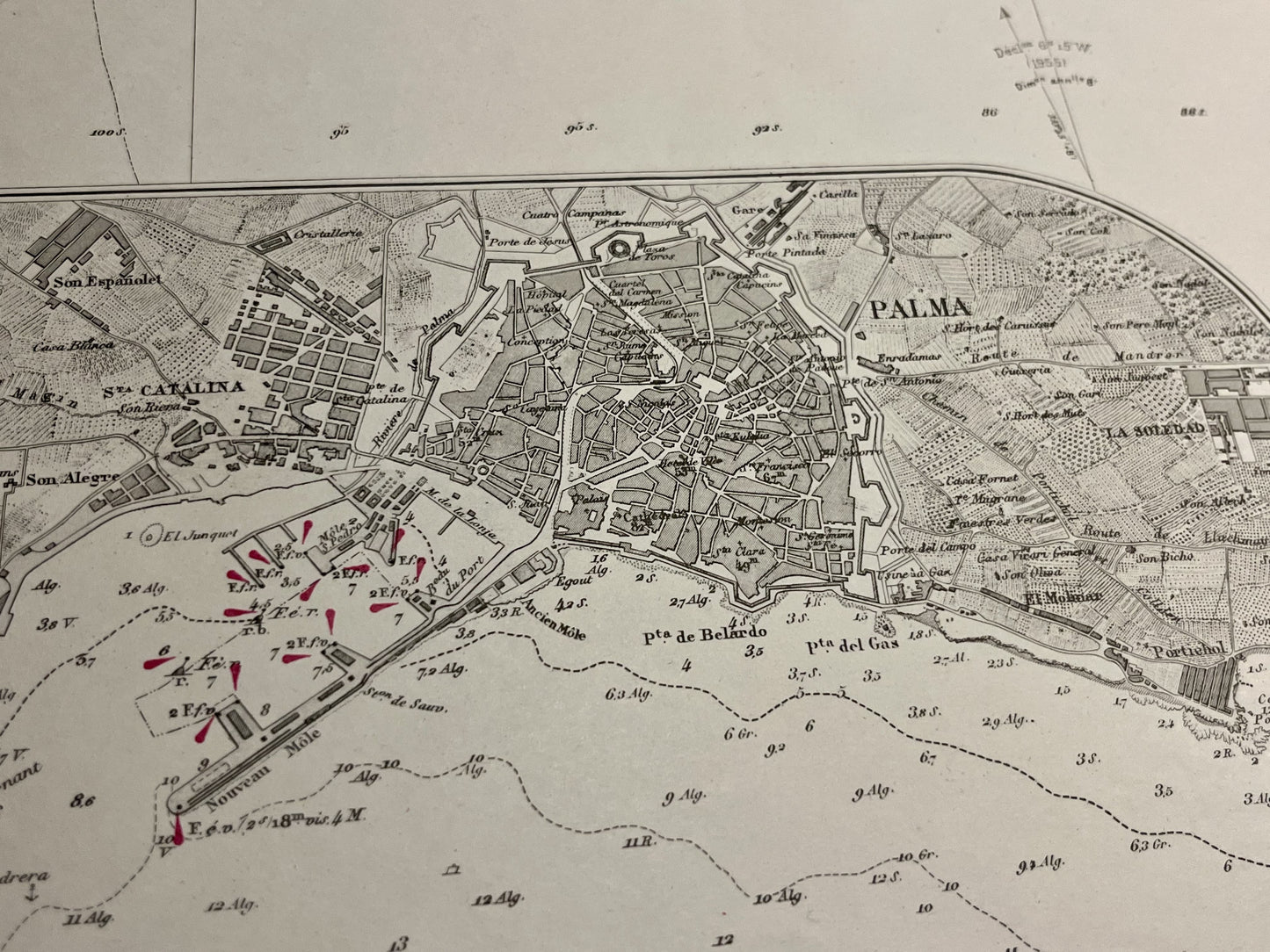 Carte marine ancienne Palma de Majorque