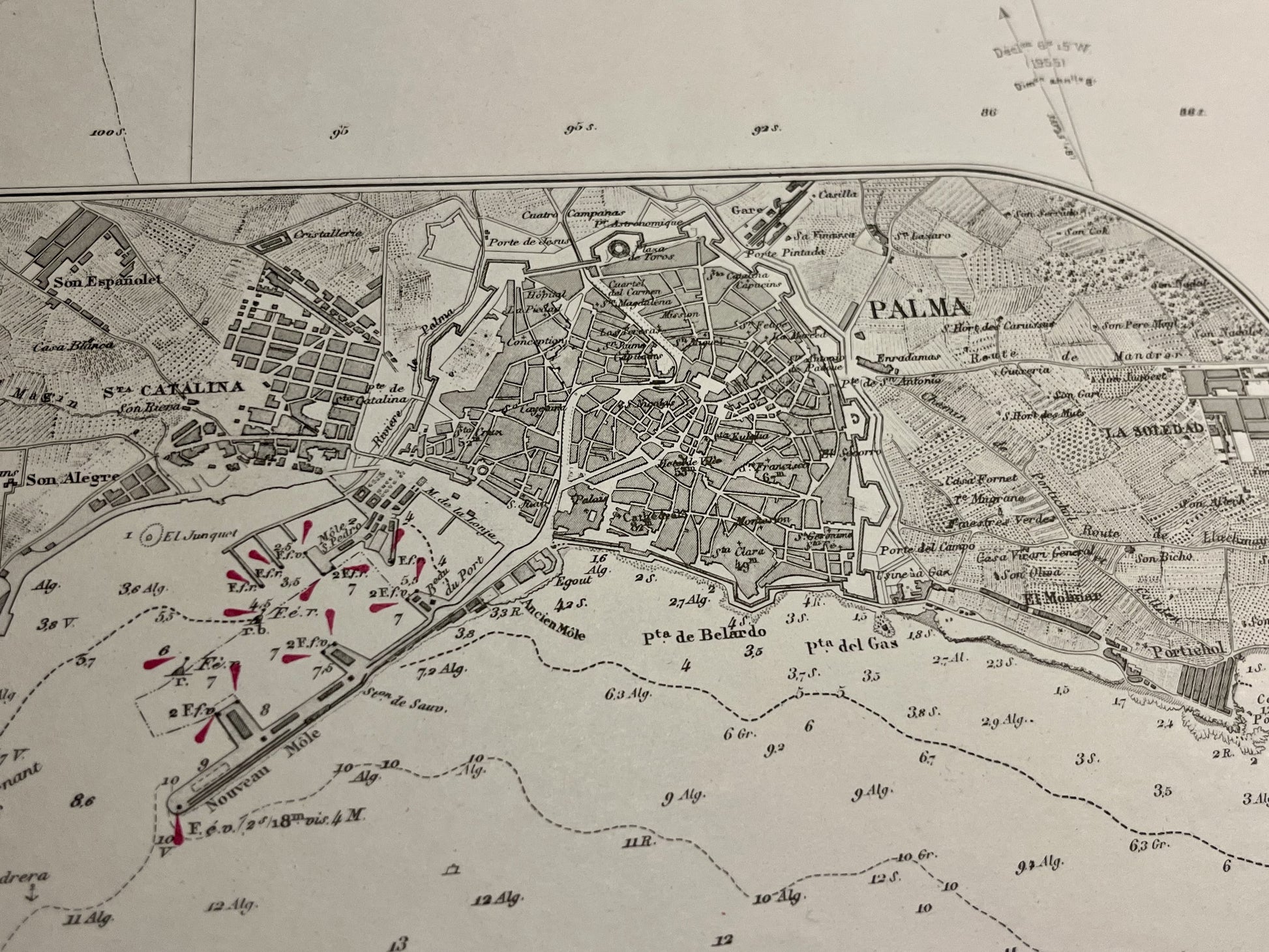 Carte marine ancienne Palma de Majorque