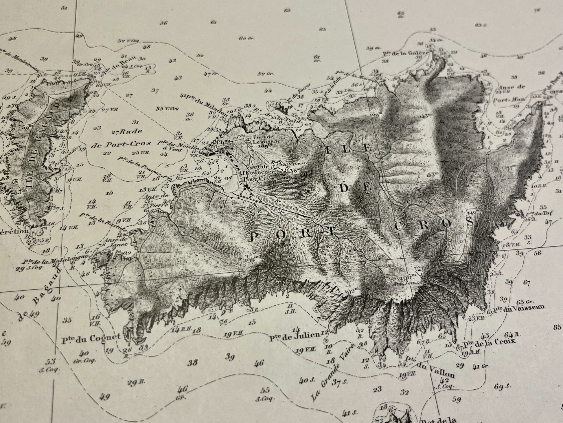 Carte marine ancienne Port-Cros