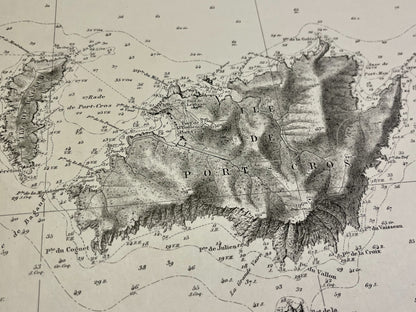 Carte marine ancienne Port-Cros