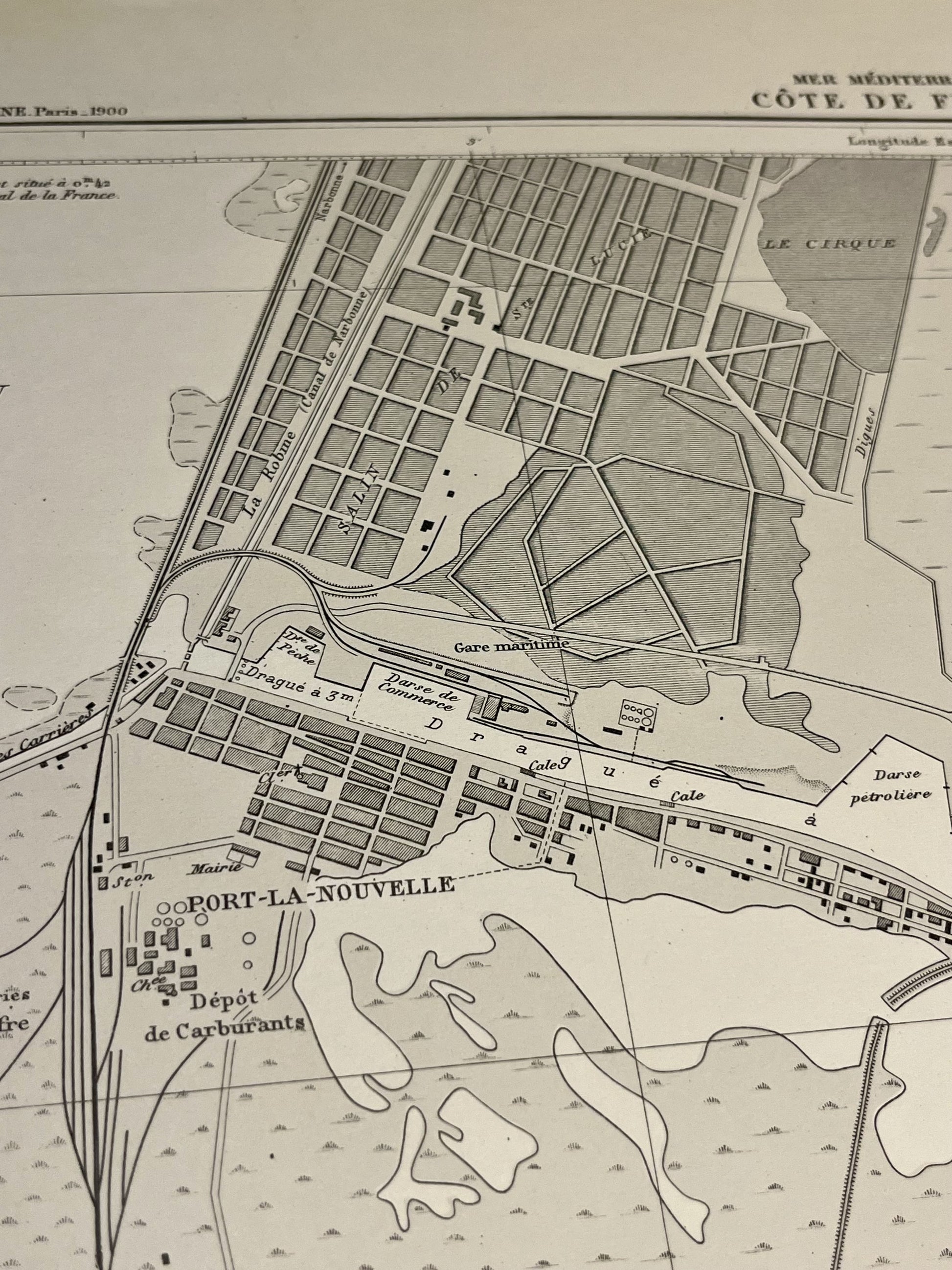 Carte marine ancienne Port-la-Nouvelle