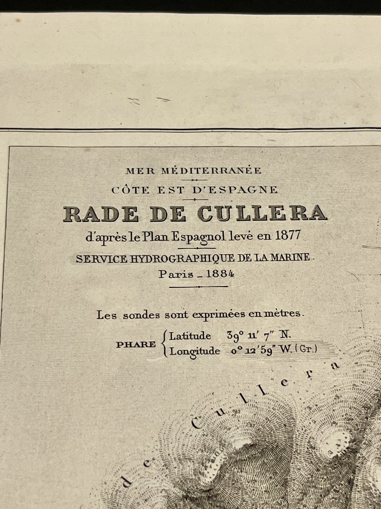 Carte marine ancienne Rade de Cullera