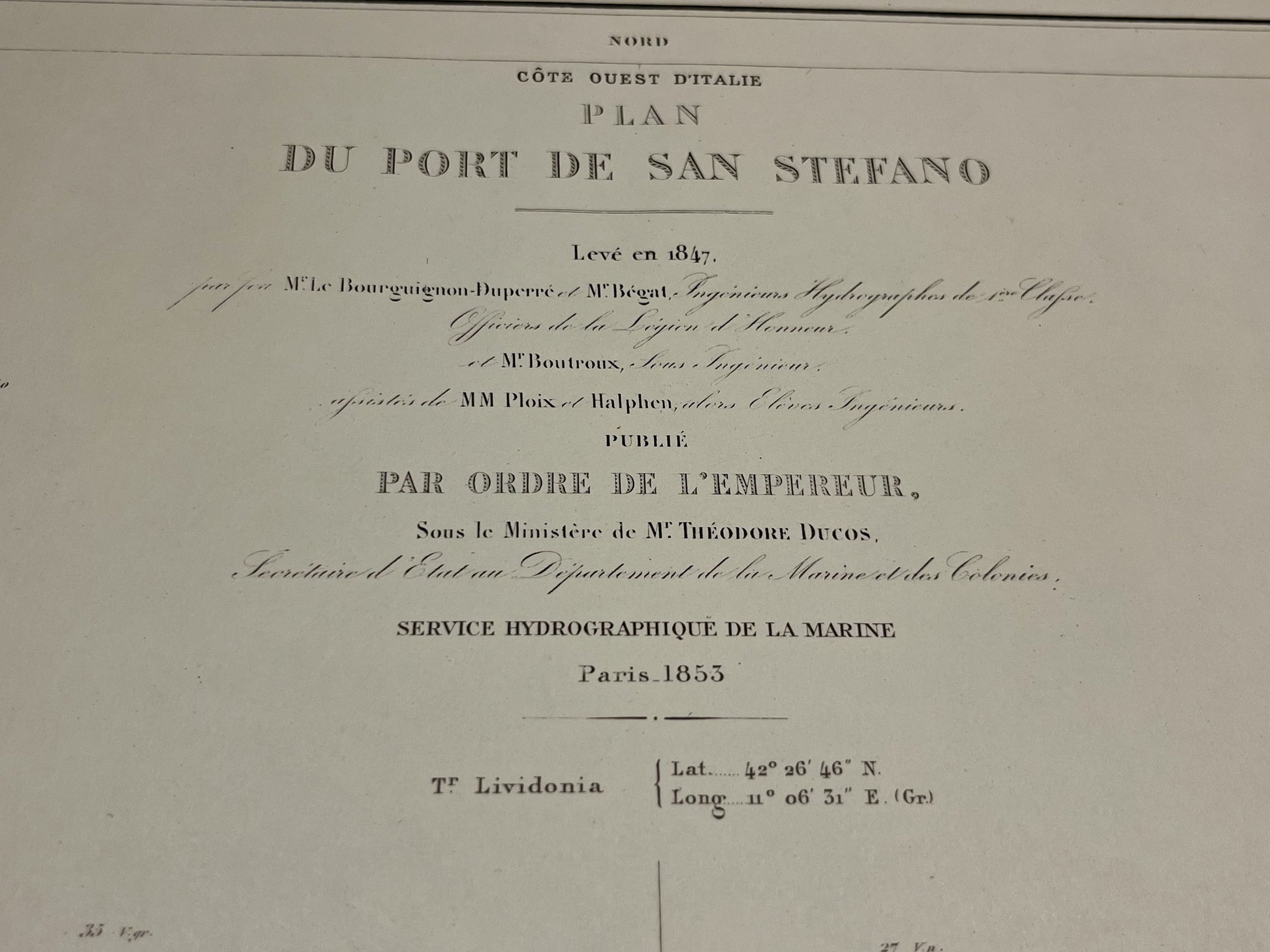 Carte marine ancienne San Stefano
