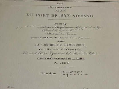 Carte marine ancienne San Stefano