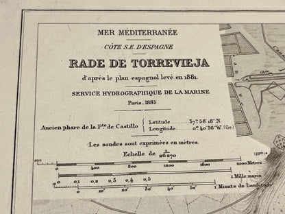 Carte marine ancienne Torrevieja