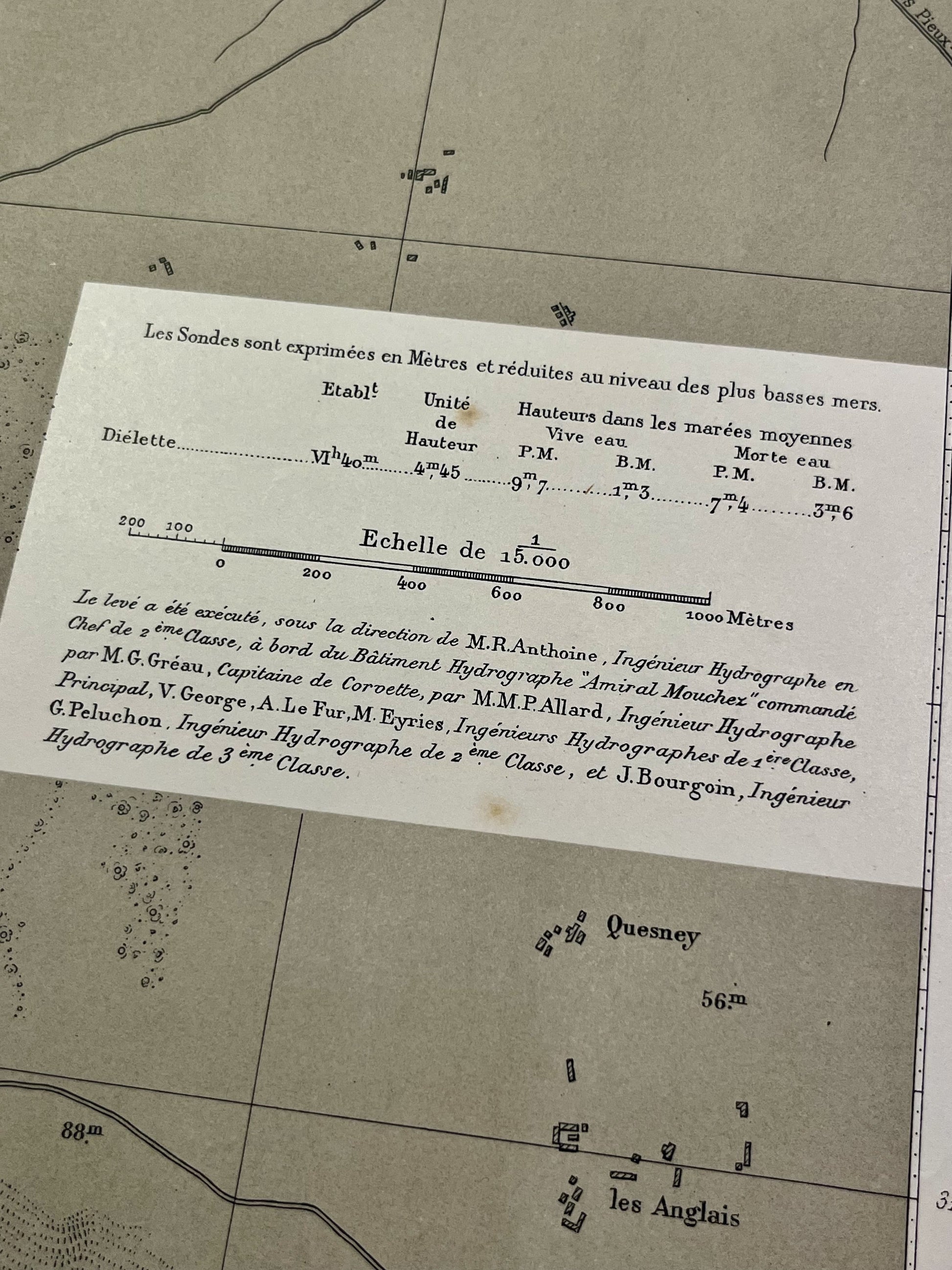 Carte marine ancienne cartouche