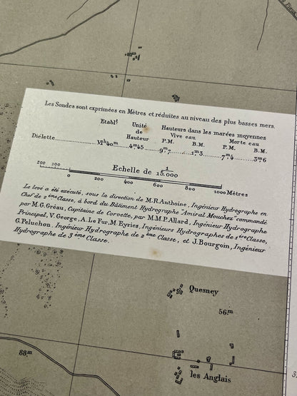 Carte marine ancienne cartouche