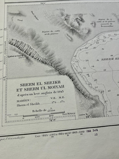 Carte marine ancienne ports Egypte