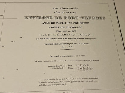 Carte marine environs de Port-Vendres