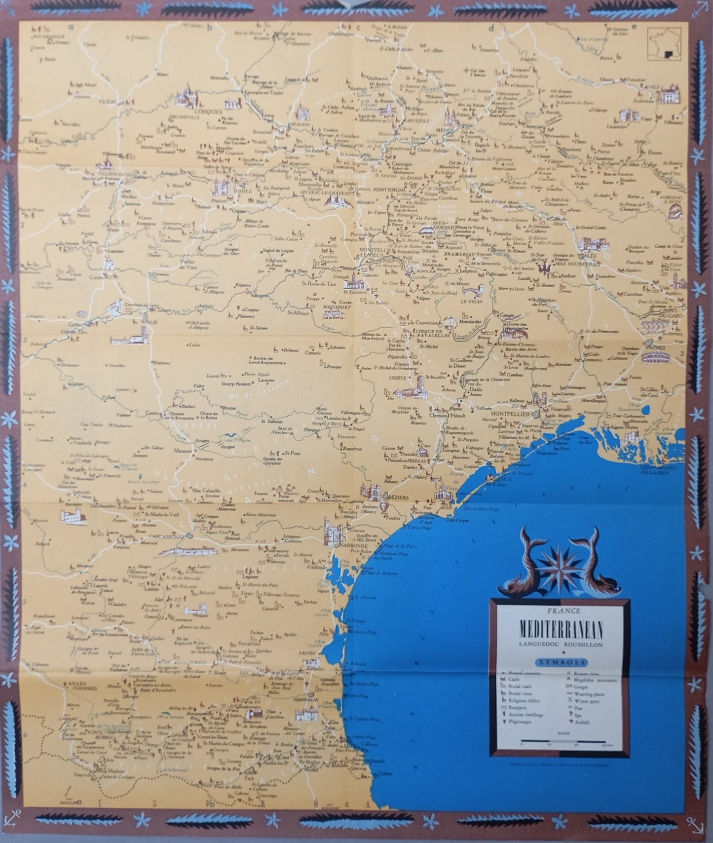 Carte picturale Languedoc-Roussillon