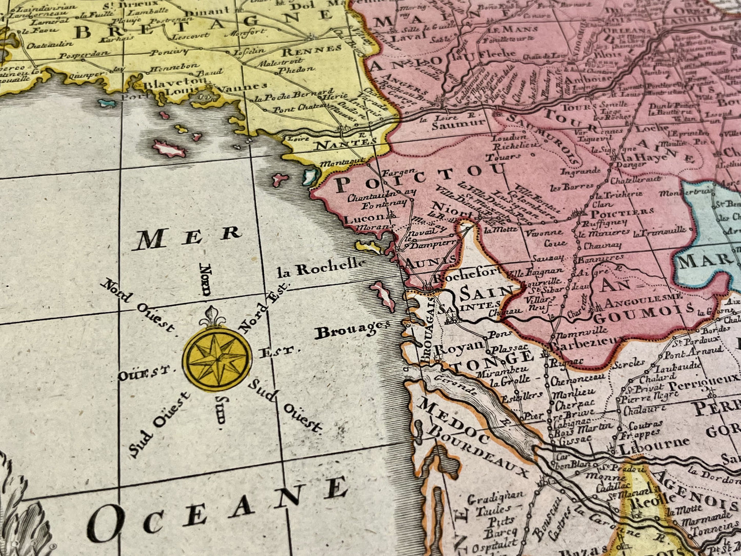 Carte routes des Postes Poitou