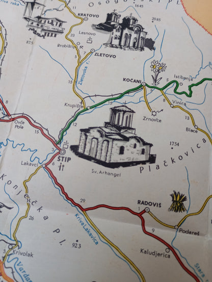 Carte touristique de la Macedoine
