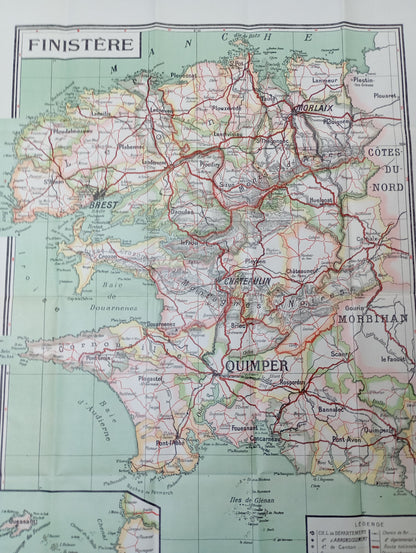 Carte touristique du Finistere 