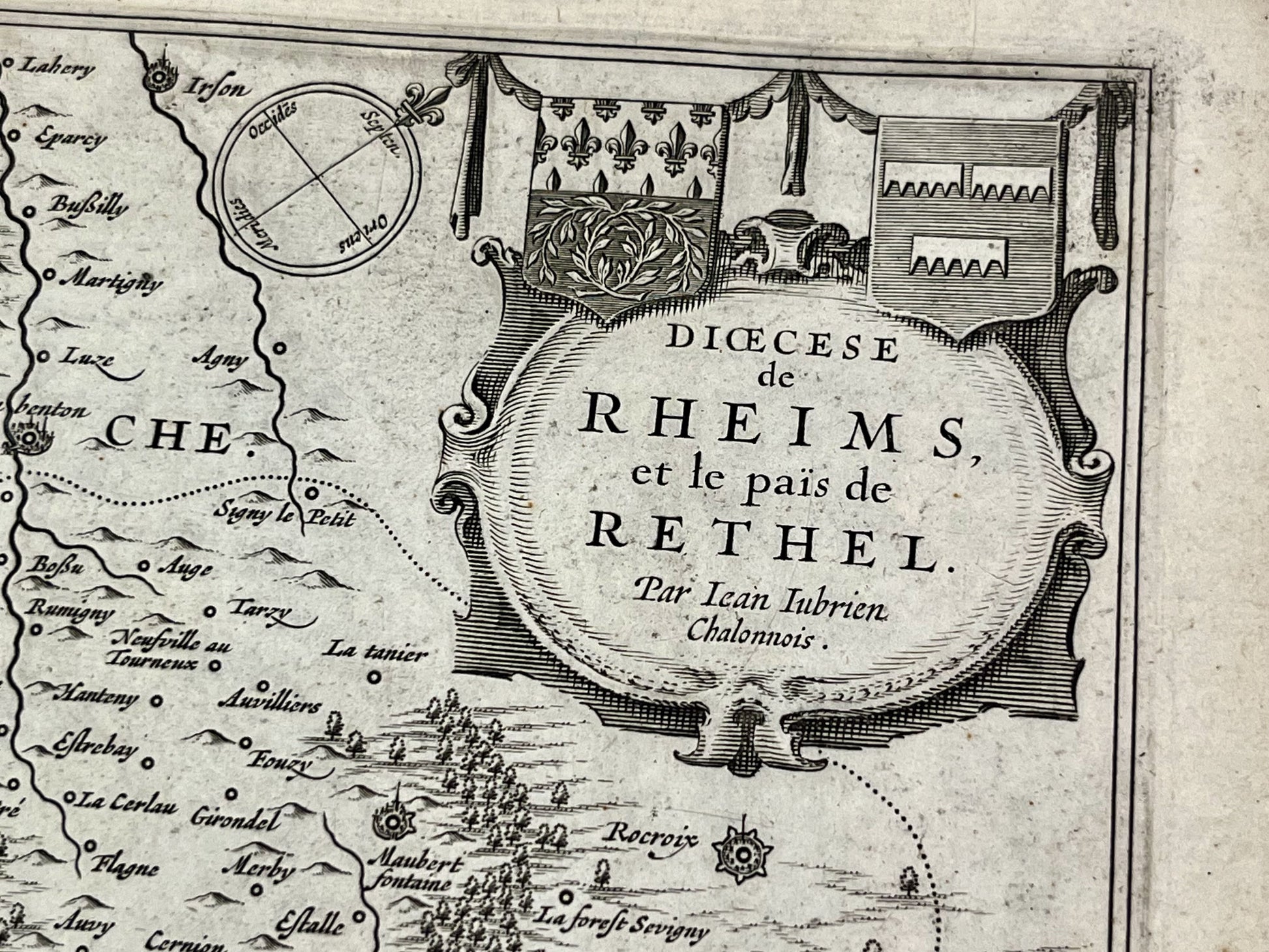 Carte tres ancienne Marne Ardennes