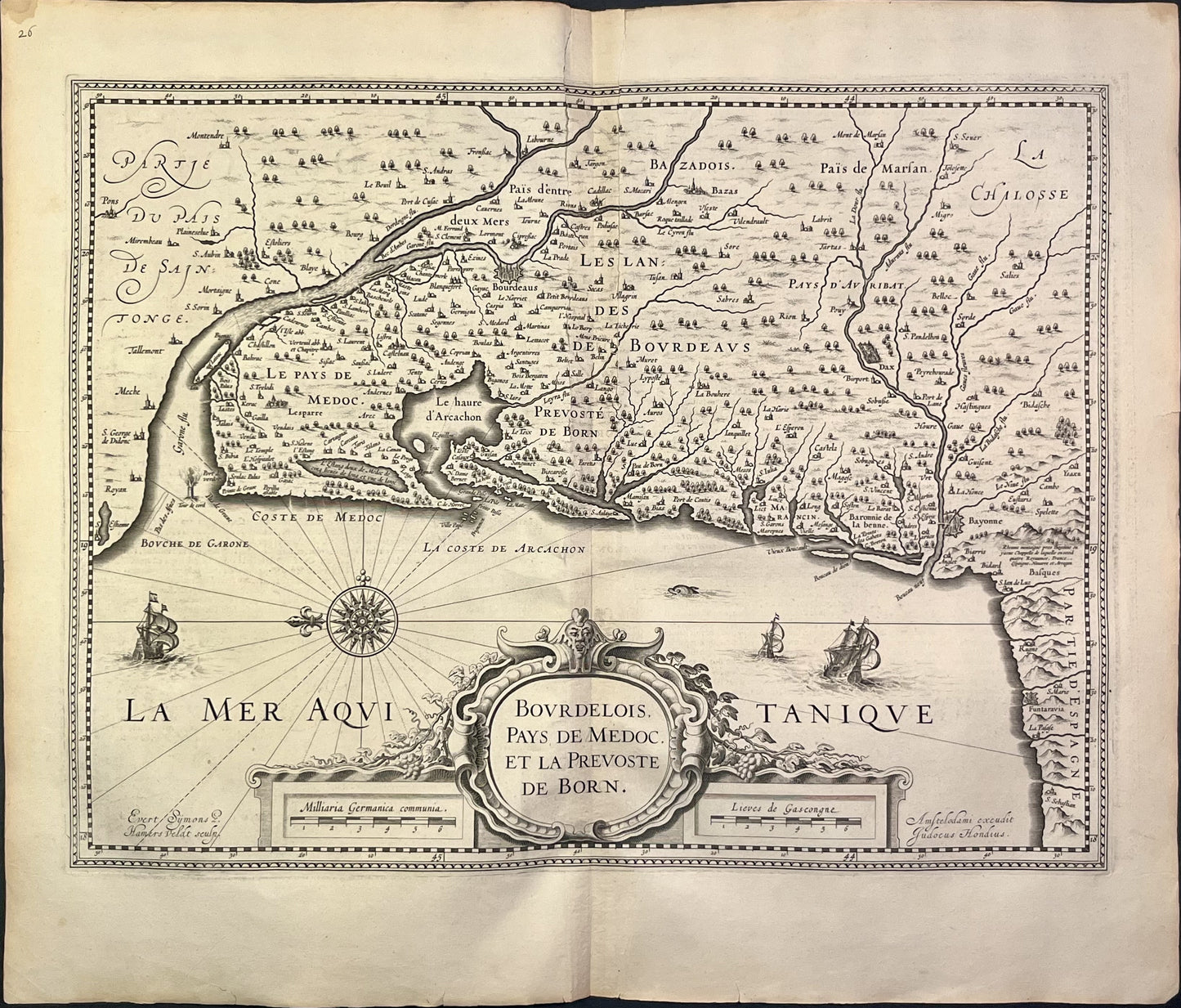 Carte vintage Aquitaine