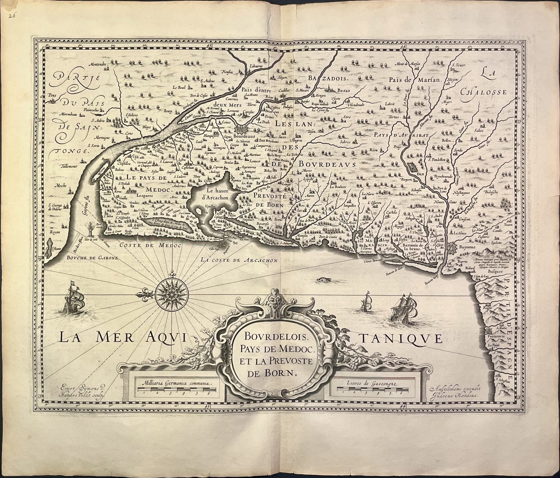 Carte vintage Aquitaine