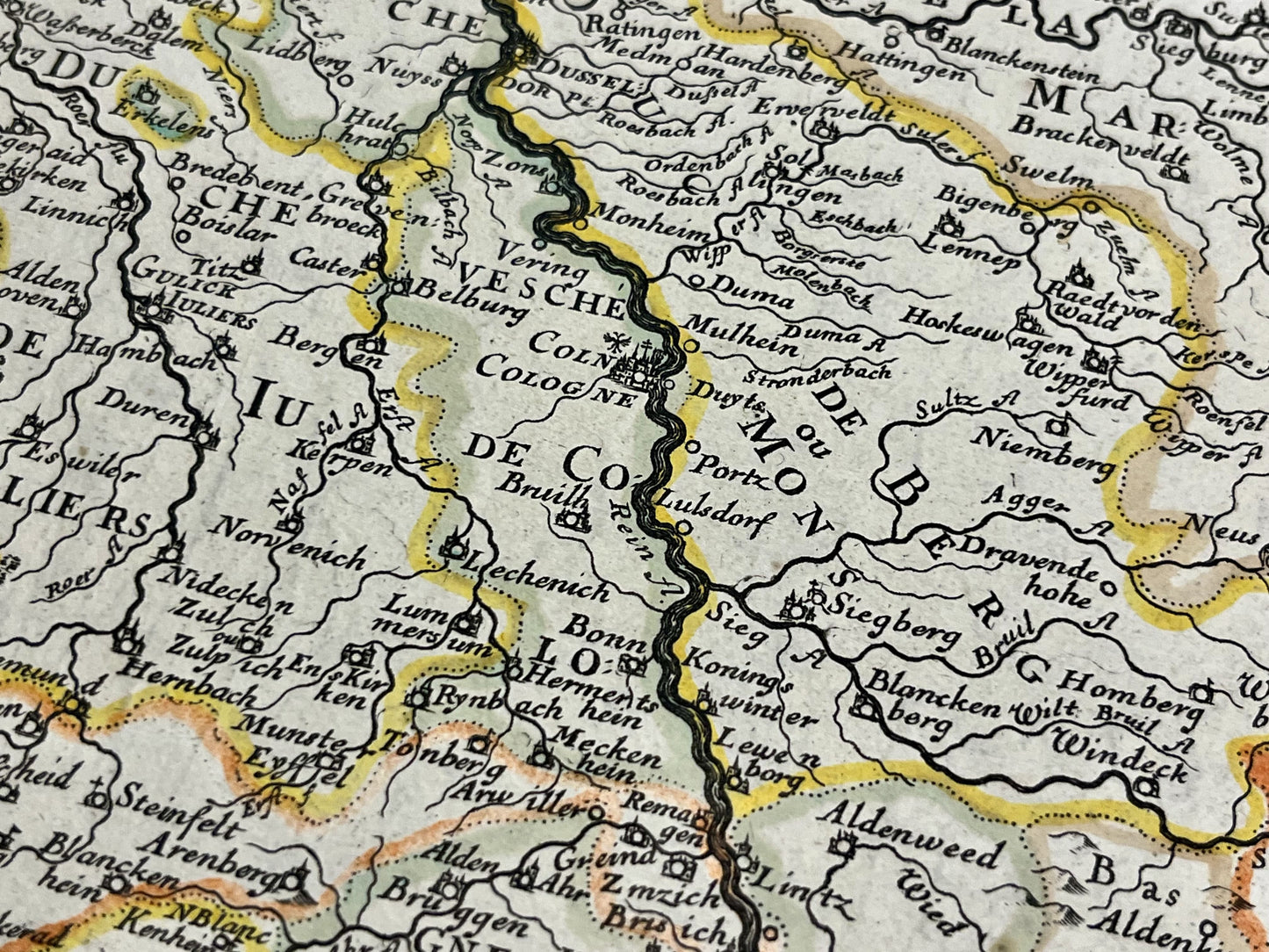 Carte vintage Cologne et environs