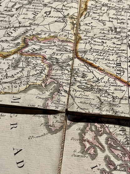 Carte vintage Europe centrale sous Napoleon