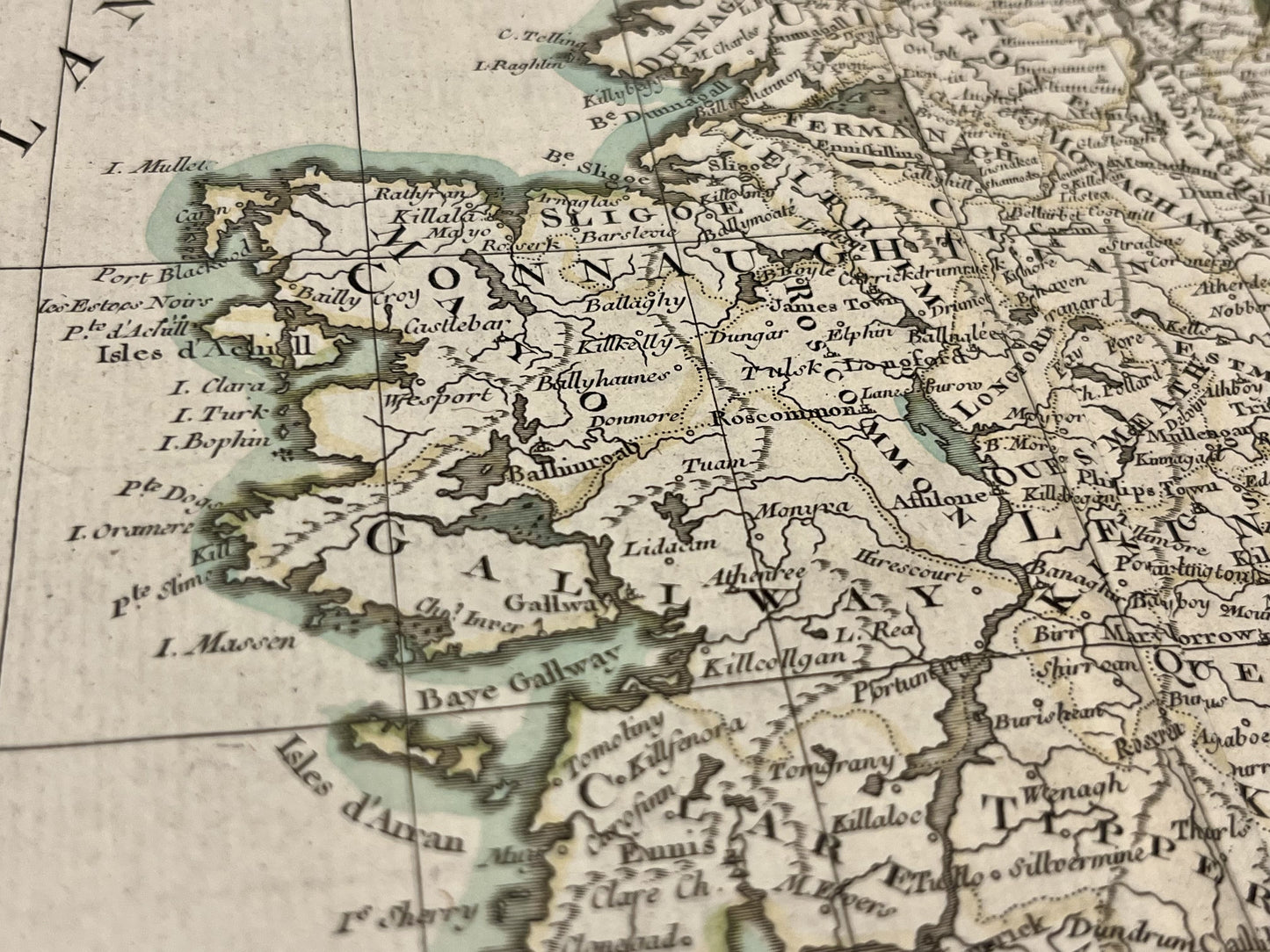 Carte vintage Irlande