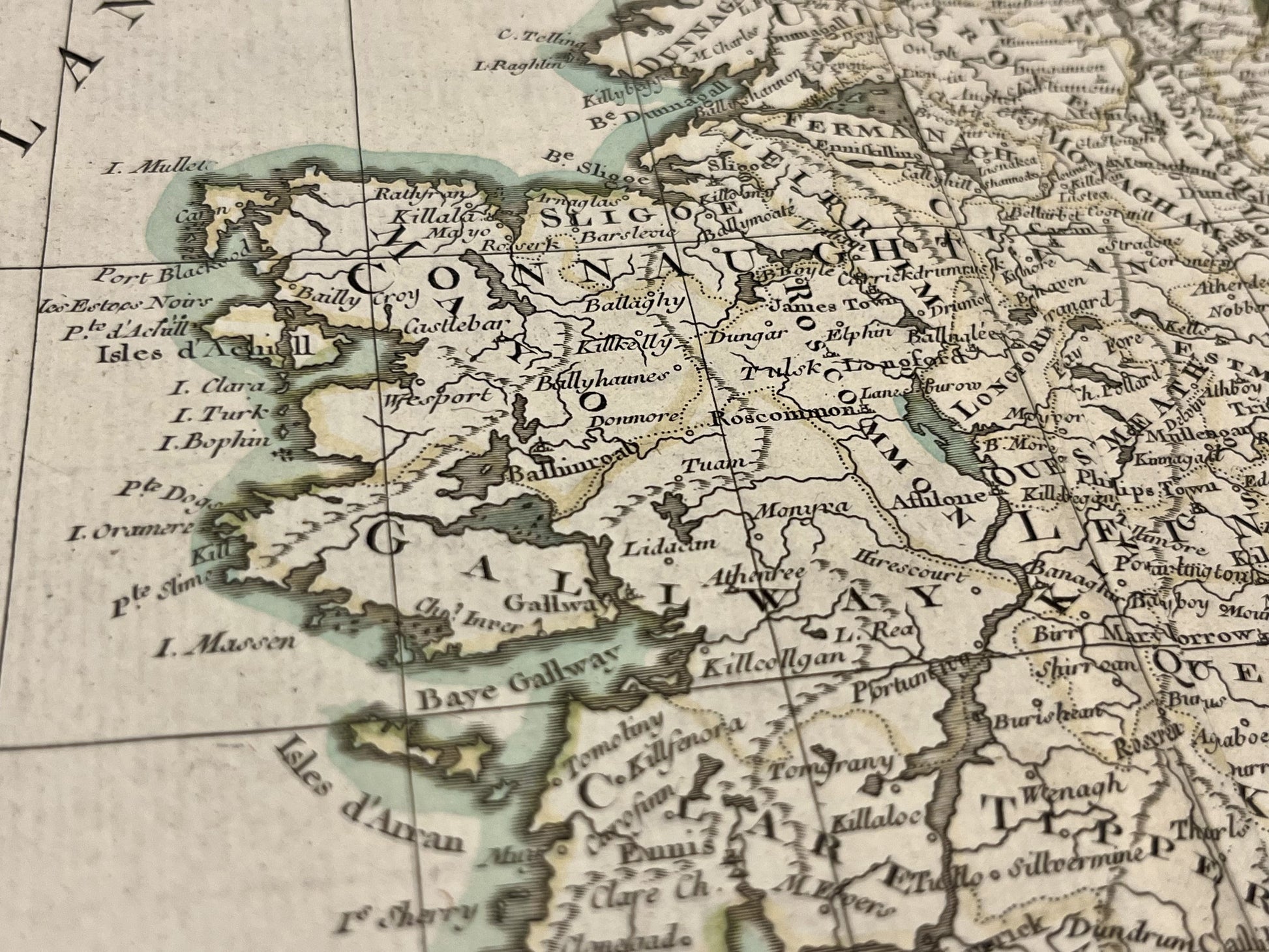 Carte vintage Irlande