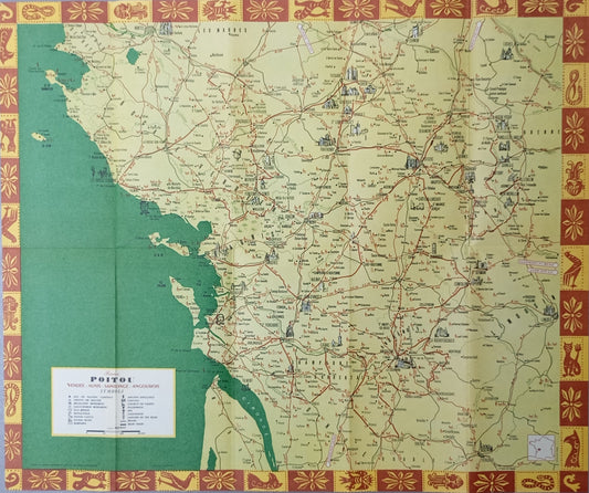 Carte vintage Poitou