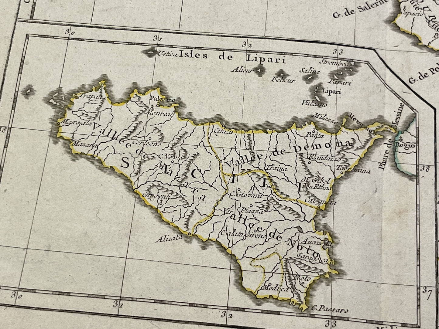 Carte vintage Sicile