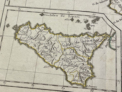 Carte vintage Sicile