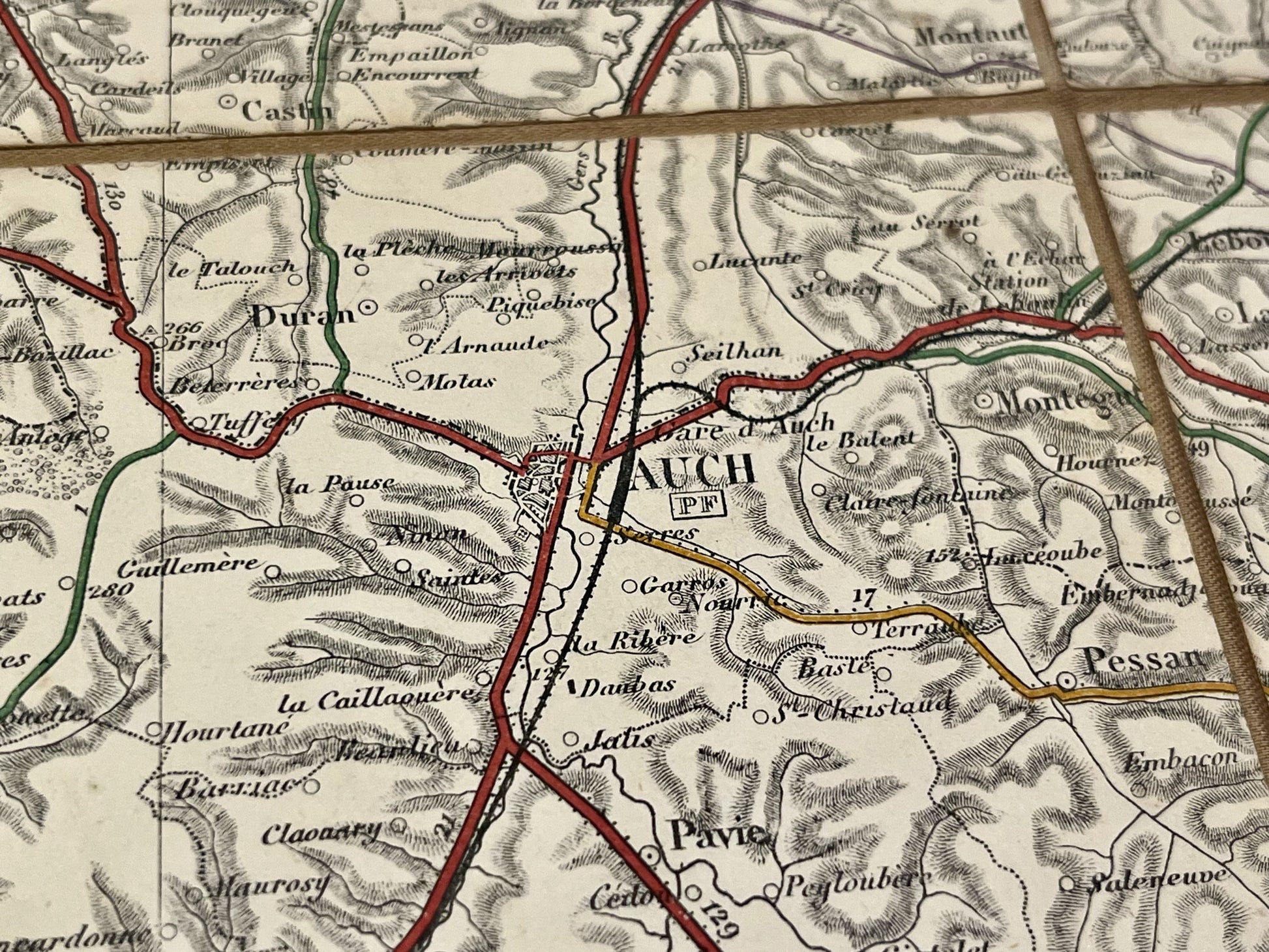 Carte vintage ancienne Gers Auch
