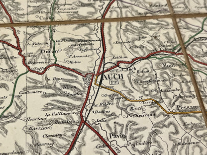 Carte vintage ancienne Gers Auch