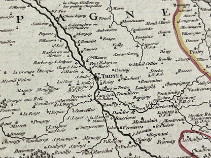 Carte vintage ancienne Troyes