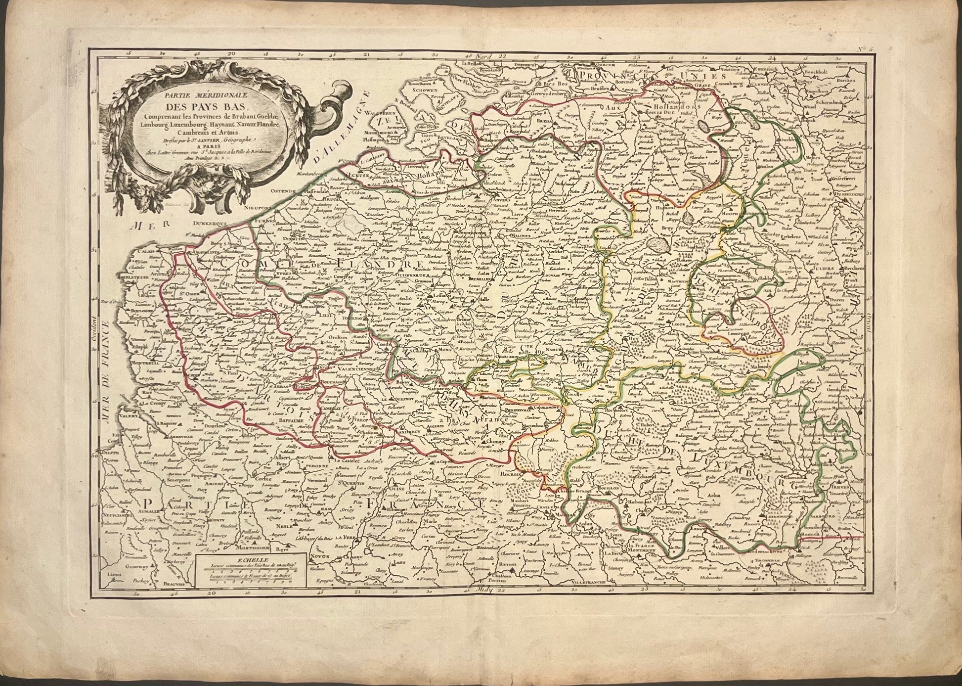 Carte vintage authentique Belgique
