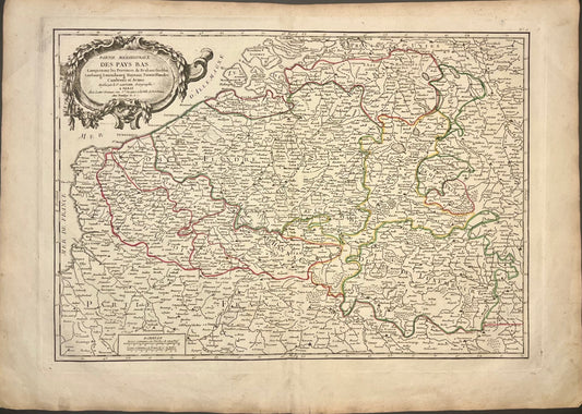 Carte vintage authentique Belgique