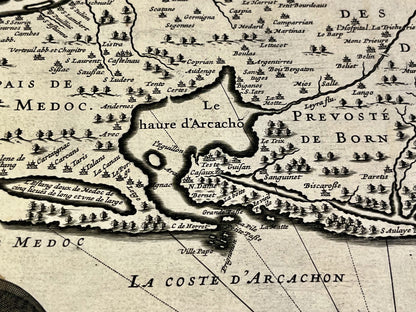 Carte vintage bassin Arcachon