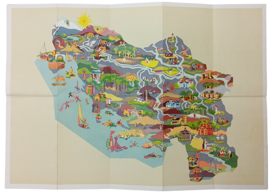 Carte vintage de la Yougoslavie
