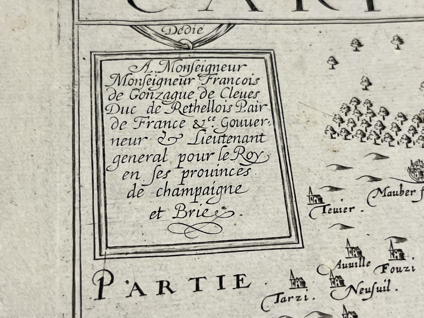 Carte vintage des Ardennes